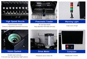 Machine d'assemblage de cartes PCB NeoDen 8 têtes, monteur SMD, machine de <span class=keywords><strong>placement</strong></span> de LED, ligne d'assemblage SMT, machine automatique de préhension et de <span class=keywords><strong>placement</strong></span> - Product Image 3