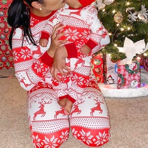 Conjunto de Pijamas de Natal para Família 2025, Conjuntos de 2 Peças para Mãe, Pai e Crianças, Macacões para Bebês para Primavera e Outono - Product Image 3
