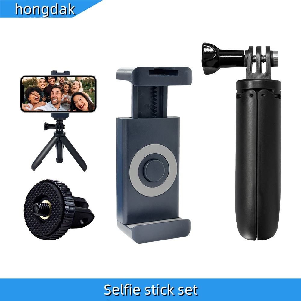 Hongdak for Gopro Accessories Mini Extended Selfie Stick Live Tripod Selfie Stick Induction Telescopic Mobile Phone Clamp