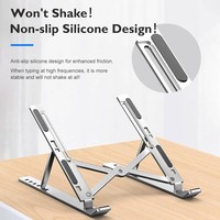 Support de Bureau Pliable Portable en Alliage d'Aluminium CNC à Hauteur Réglable pour Ordinateur Portable, Tablette PC, et iPad – Vente en Gros