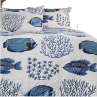 Océan poissons impression couette Fabricant peau-amical de polyester couvre-lit lit couverture en gros Chinois petite QUANTITÉ MINIMALE DE COMMANDE personnalisation