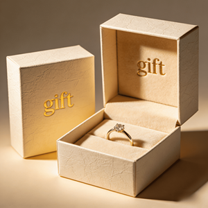 กล่องใส่เครื่องประดับกำมะหยี่หรูหราแบบกำหนดเอง กล่องใส่แหวนกระดาษรีไซเคิลรักษ์โลก สำหรับบรรจุภัณฑ์ของขวัญงานหมั้นงานแต่งงาน - Product Image 1