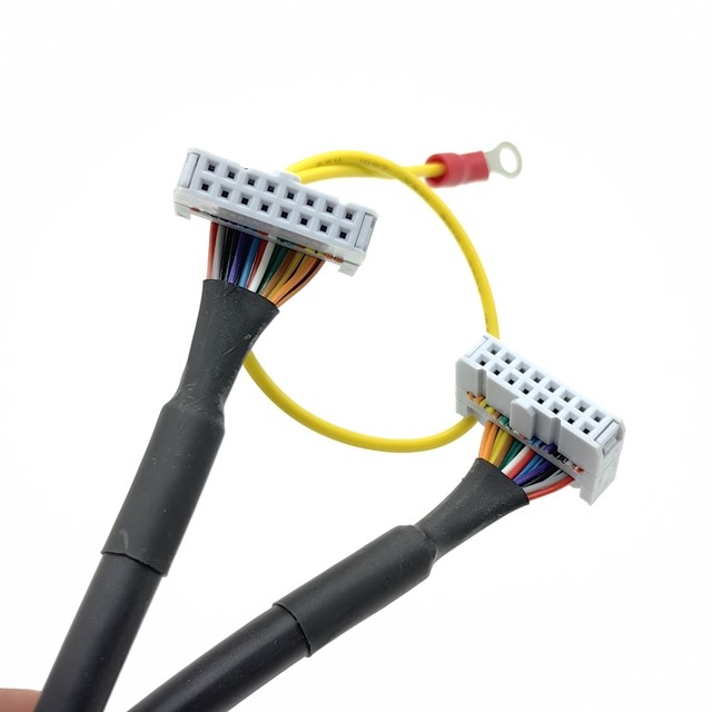 Black Shielded Round Flat Band 16Pin Idc Computer Cable AWM 20267 28AWG 80 300V VW-1 E33244 Black Shielded