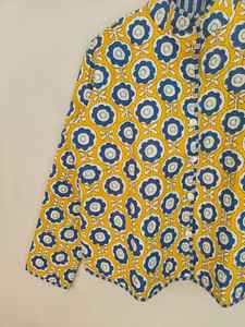 Veste matelassée réversible en coton pour femmes, veste en coton Kantha faite à la main, imprimé en bloc, style bohème, manteau d'hiver vintage, veste indienne - Product Image 3