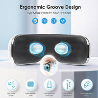 Masseur oculaire électrique portatif, vibration, thérapie chaude/froide, batterie 1200 mAh, garantie 1 an, pour soulager les cernes et les poches sous les yeux