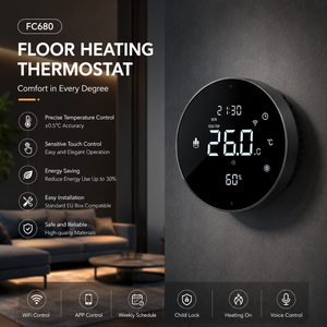 Termostato Intelligente Tuya Wifi Programmabile per Riscaldamento <span class=keywords><strong>a</strong></span> Pavimento, Vendita all'Ingrosso - Product Image 2