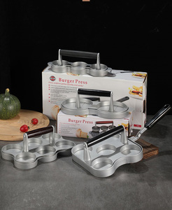 Factory Price Patty Maker Hamburger Mold Press Food Grade Metal Non-Stick Eco-Friendly Burger <b>Meat</b> Press - Product Image 4