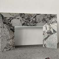 Table console de luxe moderne en marbre marin, design mince, pour salon, couloir, entrée, extensible