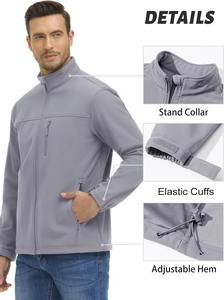 Men's <b>Winter</b> Softshell Jacket <b>Waterproof</b> Windproof Warm <b>Coat</b> with Enhanced Breathability Stretch Fabric for Comfort and Style - Product Image 3