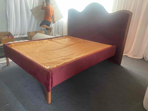 Bắc Âu Đồ Nội Thất Bọc Thiết Kế Nhung Vải Vua Kích Thước Nội Thất Phòng Ngủ Đôi Sang Trọng Giường Hiện Đại Anh Thiết Kế Giường - Product Image 2