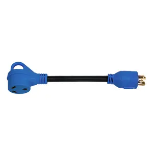 Cable adaptador de soldador generador NEMA L14-30P, bloqueo de giro a NEMA 14-50R, 4 clavijas