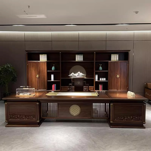 Mới Trung Quốc rắn gỗ bàn Ông Chủ bàn lớn bàn tổng thống của văn phòng cao cấp đồ nội thất văn phòng ELM giám sát bảng - Product Image 2