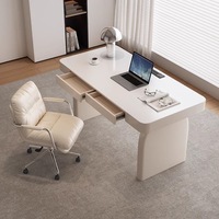 Bureau en bois massif de style crème fraîche nordique ensemble de table et de chaise bureau d'ordinateur d'étude utilisation de bureau d'appartement