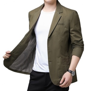 ชุดลำลองผู้ชายแบบใหม่ เสื้อแจ็คเก็ตเดี่ยวสำหรับฤดูใบไม้ผลิและฤดูใบไม้ร่วง  เสื้อโค้ทผู้ชายรุ่นบางสไตล์เกาหลี ทรงเข้ารูป - Product Image 1
