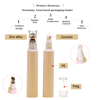 Emballage de tube de 19 mm de diamètre entièrement personnalisable, fabriqué en ODM/OEM, avec bouchon à vis en alliage de zinc/céramique pour crème pour les yeux