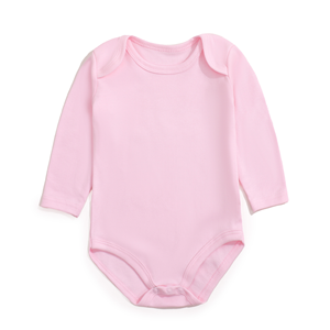 Wholesale Soft Cotton Autumn <strong>Blank</strong> <strong>Baby</strong> Clothes <strong>Rompers</strong> Custom Breathable Solid Newborn Bodysuit - Product Image 4