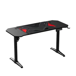 New Model Factory Adjustable Height Electric Stand Up Desk Modern Internet Cafe Console Picture Black Gaming Desk Popular