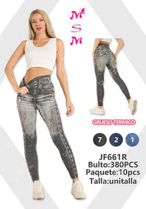 JF661R Jeans Skinny da Donna a Vita Alta, Effetto Usurato, Lunghezza Intera, Traspiranti, Stile Casual, per Primavera - Product Image 3