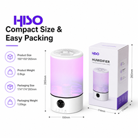 Humidificateur d'air ultrasonique 3L 20W alimenté en courant alternatif, débit 200ml/h, coupure automatique en cas de faible niveau d'eau, silencieux 40dB, commande tactile, ABS céramique, fonction de minuterie 10-20 heures
