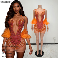 Ocstrade Prêt à expédier - Contactez-nous avant de commander Robes mini en cristal perlé Robes de soirée mignonnes en strass pour le 21e anniversaire