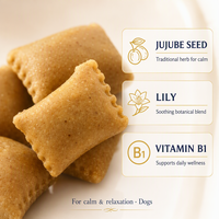 Friandises à Mâcher Apaisantes pour Chiens et Chats – Soulagement de l'Anxiété avec Graines de Jujube, Lys et Lécithine – Formule Sûre pour la Relaxation – Vente en Gros
