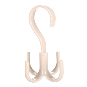 Multi Functional Rotating Four Claw <b>Hook</b> For Bags Scarves Wardrobe Storage Light Pink Light Blue Light Green Beige PS Material - Product Image 5