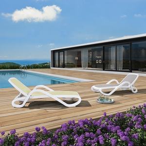 Chaise de <span class=keywords><strong>plage</strong></span> en plastique design moderne pour les loisirs en plein air hôtel <span class=keywords><strong>piscine</strong></span> chaise longue cour lit pliant chaise en maille points pittoresques - Product Image 3