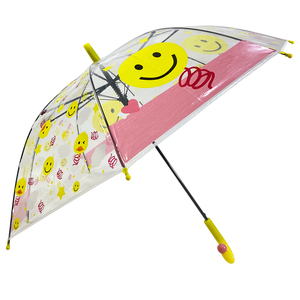 Ovida 19 "8 thẳng tự động mở biểu tượng tùy chỉnh in ấn trẻ em ô vẻ đẹp mỉm cười khuôn mặt in ấn rainproof trẻ em ô - Product Image 1