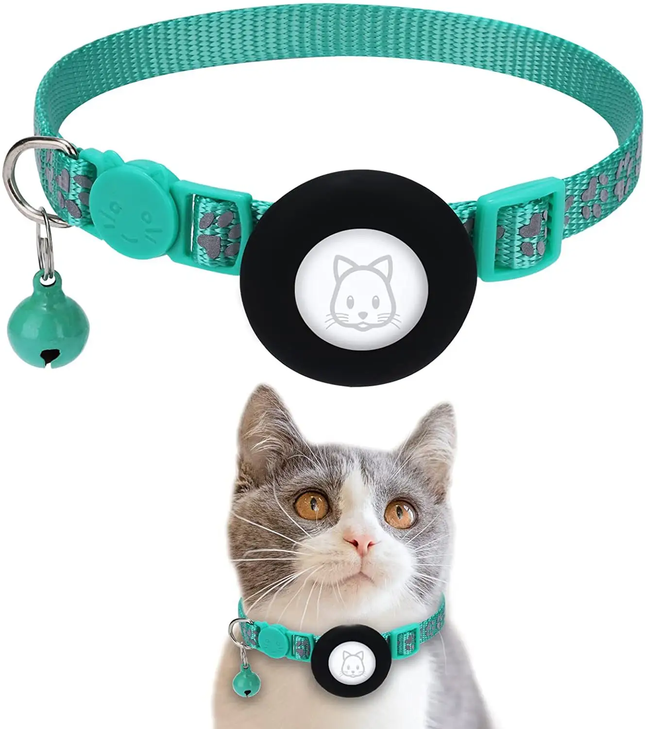 GPS Tracker Airtag custodia collare per gatti Pet Smart Locator Tracker indossabile Bluetooth Anti Lost posizionamento collare prodotti per animali domestici