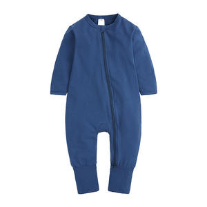 Combinaison en tissu de coton doux pour bébé pyjamas à pieds zippés pyjamas pour bébés filles garçons ensemble de pyjamas pour bébés avec mitaines - Product Image 2