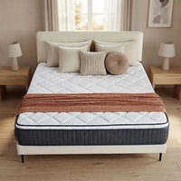 Doppelbett-Größe Moderne Design-Hybridmatratze mit Abnehmbarem Bezug, Gel-Memoryschaum und Taschenfederkern, 28 cm Dicke, für Villen