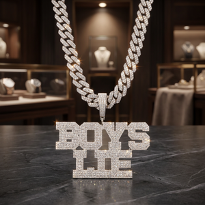 จี้ห้อยคอฮิปฮอป Luxira Jewels Life Moissanite เงินแท้ 925 ชุบโรเดียม ทรงเหลี่ยมเจียระไนแบบ Brilliant Cut ประดับเพชรเม็ดเล็ก ได้รับการรับรอง เหมาะสำหรับทุกเพศทุกวัย สำหรับงานปาร์ตี้ - Product Image 1