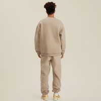 Sweat-shirt à capuche en molleton de coton épais à col ras du cou OEM, pull-over vierge à épaules tombantes, sweat-shirt surdimensionné personnalisé à col ras du cou