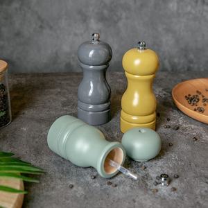 Macinapepe in Legno Massello da 5 Pollici, Macina Spezie Colorato per Cucina Domestica, Sale Marino e Pepe, in Legno di Gomma, Qualità Professionale - Product Image 3