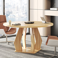 Table de conférence ronde sur mesure, 47 pouces, en bois noir, pour salle de réunion, 4 places, mobilier de bureau moderne