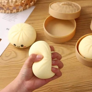 Jouet à presser en forme de boulette vapeur ludique, avec toucher en mousse souple, pour la décoration de la maison et du bureau, divertissement sensoriel et utilisation anti-stress relaxante - Product Image 3
