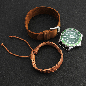 Bracelets pour hommes cadeau d'amour <span class=keywords><strong>montre</strong></span> de luxe marron pour hommes avec <span class=keywords><strong>bracelet</strong></span> supplémentaire - Product Image 4