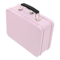 Vente en gros de grande boîte à bijoux en métal pour biscuits et collations avec imprimé personnalisé boîte à lunch en argent avec poignée à couvercle à charnière