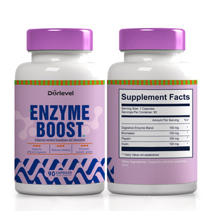 Miscela di Enzimi Digestivi Vegetali con Bromelina e Lattobacilli in Capsule, Supporto al Sistema Digestivo, Formula Vegetariana, Etichetta Privata Rapida - Product Image 3