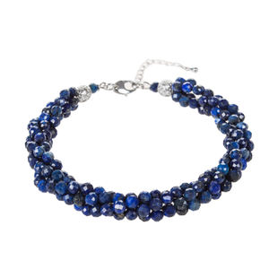 3 rows naturally twisted lapis <b>bracelet</b> - Product Image 2