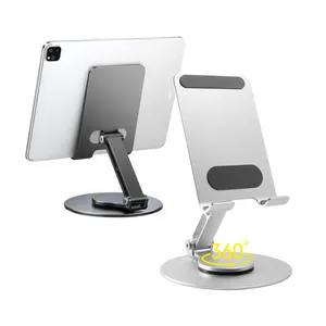 2023 Novos Presentes de Natal 360 Rotação Portátil Dobrável Ajustável Celular Stand Alumínio Desktop Phone Holder