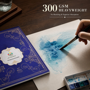 Papier aquarelle en gros de l'usine de <span class=keywords><strong>Fontainebleau</strong></span>, 300 g/m², 100 % coton, <span class=keywords><strong>bloc</strong></span> de papier aquarelle, pressé à froid, 22 feuilles - Product Image 3