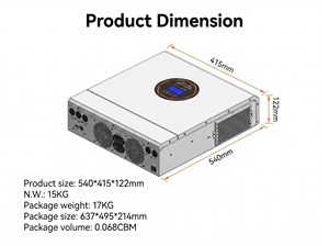 Inversor Híbrido Solar de 12KW Monofásico Fuera de Red DC48V 220/230/240VAC 6 Paralelos MPPT Comunicación BMS Control por WiFi y APP - Product Image 3