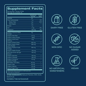 High Quality Private Label Organic Fiber & Hemp <b>Protein</b> & Inlulin Immunity & Gut Support Powder Vegan Dairy & Gluten Free - Product Image 4