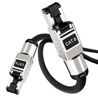 Kabel Patch Ethernet Cat8 KECHENG KC-1213 Kecepatan Tinggi RJ45 Kabel Jaringan Konduktor Tembaga Murni Gaming SFTP Terproteksi 10ft 15ft