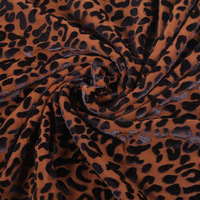 RTS Polyester Nylon Spandex Léopard Burnout Soie Velours Tissu
