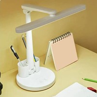 Lampe de chevet moderne à commande tactile, pliable, lampe de bureau de nuit, 3 modes de couleur avec porte-stylo pour dortoir, bureau, chambre à coucher