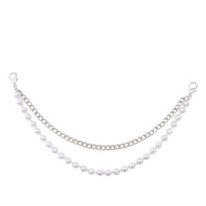 Trendy Handmade <b>Bag</b> Chain Metal Shoulder Strap With Pearls For Women <b>Bag</b> Accessories - Product Image 5