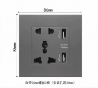 Sakelar & Stopkontak Dinding PC Smart Room dengan Kontrol Suara, Gaya Modern, untuk Lampu, Tirai, TV, AC
