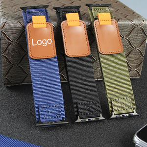 <span class=keywords><strong>Bracelet</strong></span> en nylon à boucle auto-agrippante personnalisé avec logo sportif par Lionorm, compatible avec les montres intelligentes <span class=keywords><strong>Apple</strong></span> 10 9 8 7 6 5 4 49 mm 42 mm - Product Image 1